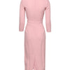 Dolce & Gabbana Pink Viscose 3/4 Sleeves Sheath Midi Dress