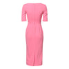 Dolce & Gabbana Pink Viscose Short Sleeve Sheath Midi Dress