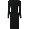 Dolce & Gabbana Black Long Sleeves Bodycon Sheath Midi Dress