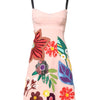 Dolce & Gabbana Pink Floral Print Spaghetti Strap Mini Dress