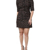 Dolce & Gabbana Brown Tweed Short Sleeves A-line Mini Dress