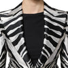 Dolce & Gabbana Black White Polyester Women Blazer Jacket