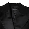 Dolce & Gabbana Black Wool Jumpsuit Dress Women Coat Jacket