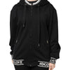 Dolce & Gabbana Black Cotton Hooded Full Zip Sweatshirt Sweater
