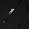Dolce & Gabbana Black Cotton Hooded Full Zip Sweatshirt Sweater
