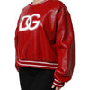 Dolce & Gabbana Red Wool DGLogo Embroidery Pullover Sweater