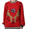 Dolce & Gabbana Red Cotton Queen Sequined Pullover Sweater