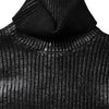 Dolce & Gabbana Black Wool Long Sleeve Turtleneck Cropped Top