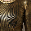Dolce & Gabbana Gold Round Neck Long Sleeve Pullover Top