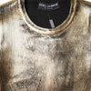 Dolce & Gabbana Gold Round Neck Long Sleeve Pullover Top