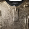 Dolce & Gabbana Gold Round Neck Long Sleeve Pullover Top