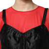 Dolce &amp; Gabbana – Rot-schwarzes Oberteil mit langen Ärmeln und Bustier-Detail