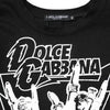 Dolce & Gabbana Black Cotton Printed Short Sleeves T-shirt