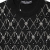 Dolce & Gabbana Black Cashmere Embellished Long Sleeves Top