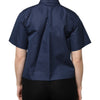 Dolce & Gabbana Blue Cotton Short Sleeves Button Down Top