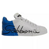 Dolce &amp; Gabbana – Portofino – Sneaker mit Logo in Weiß und Blau