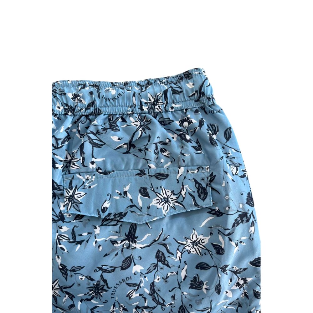 Trussardi Strandmode Hellblaue Polyester-Bademode