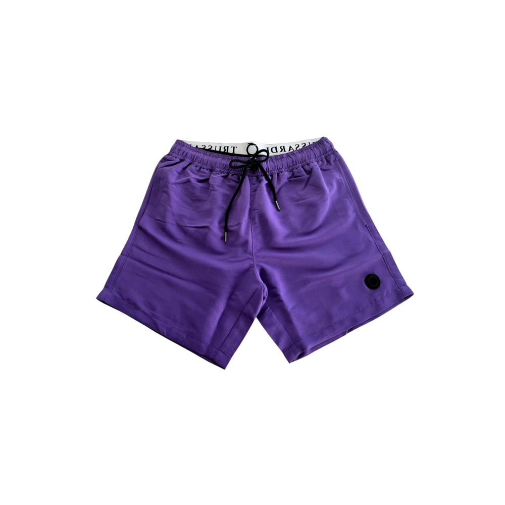 Trussardi Beachwear Purple Polyester Men Swim Short