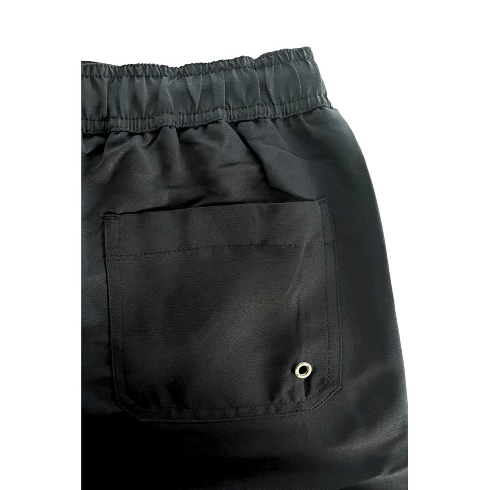 Trussardi Beachwear Black Polyester Men Swim Shorts