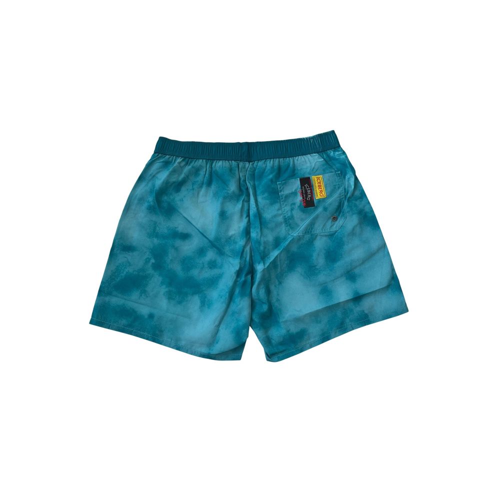 Iceberg Light Blue Polyester Men Swim Short