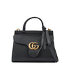 Gucci Black Leather GG Marmont Handbag