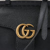 Gucci Black Leather GG Marmont Handbag