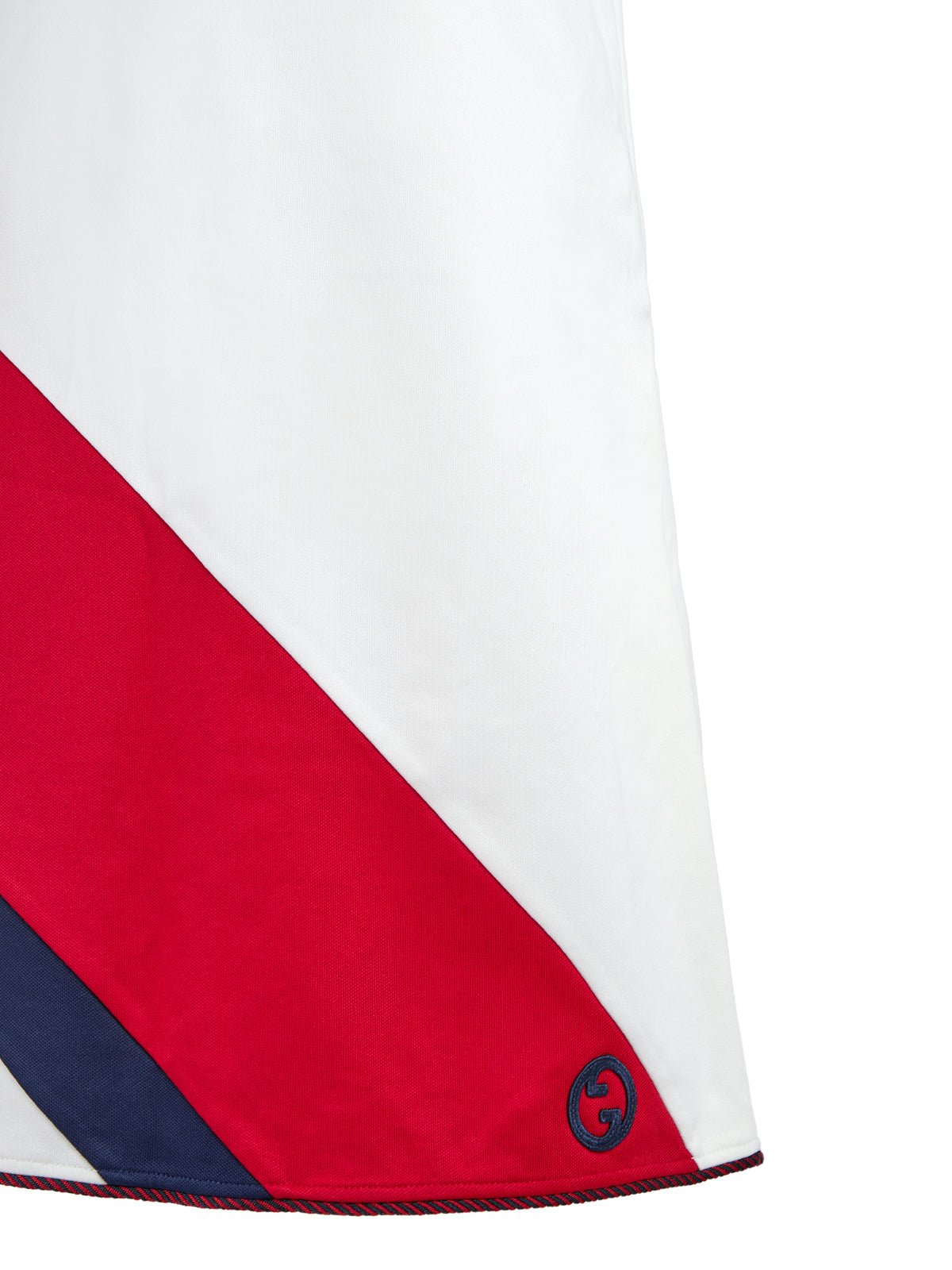 Kurzes Kleid aus weißem Polyester und Baumwolle von Gucci