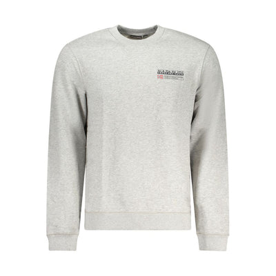 Napapijri Grigio Cotton Men Sweatshirt