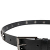 Dolce & Gabbana Black Luxury Leather DG Studs Buckle Belt