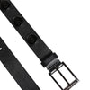 Dolce & Gabbana Black Luxury Leather DG Studs Buckle Belt