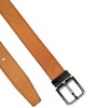 Dolce & Gabbana Brown Classic Calf Leather Silver Buckle Belt