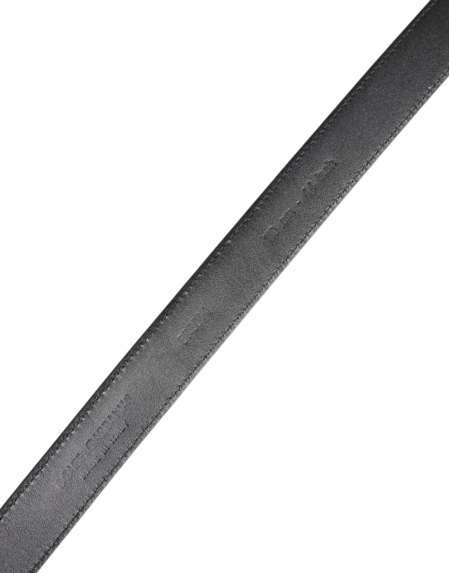 Dolce & Gabbana Black Calf Leather Classic Metal Buckle Belt