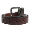 Dolce & Gabbana Brown Classic Calf Leather Metal Buckle Belt