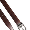 Dolce & Gabbana Brown Classic Calf Leather Metal Buckle Belt