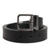 Dolce & Gabbana Black Classic Leather Metal Buckle Belt