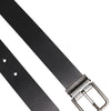 Dolce & Gabbana Black Classic Leather Metal Buckle Belt