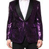Dolce & Gabbana Purple SICILIA Sequin Embellish Coat Jacket