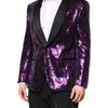 Dolce & Gabbana Purple SICILIA Sequin Embellish Coat Jacket