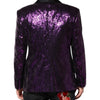 Dolce & Gabbana Purple SICILIA Sequin Embellish Coat Jacket