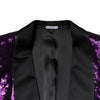 Dolce & Gabbana Purple SICILIA Sequin Embellish Coat Jacket
