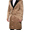 Dolce & Gabbana Brown Silk Single Breasted Trench Coat  Jacket