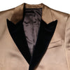 Dolce & Gabbana Brown Silk Single Breasted Trench Coat  Jacket