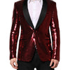 Dolce & Gabbana Red SICILIA Sequin Embellish Blazer Jacket