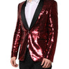 Dolce & Gabbana Red SICILIA Sequin Embellish Blazer Jacket
