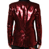 Dolce & Gabbana Red SICILIA Sequin Embellish Blazer Jacket