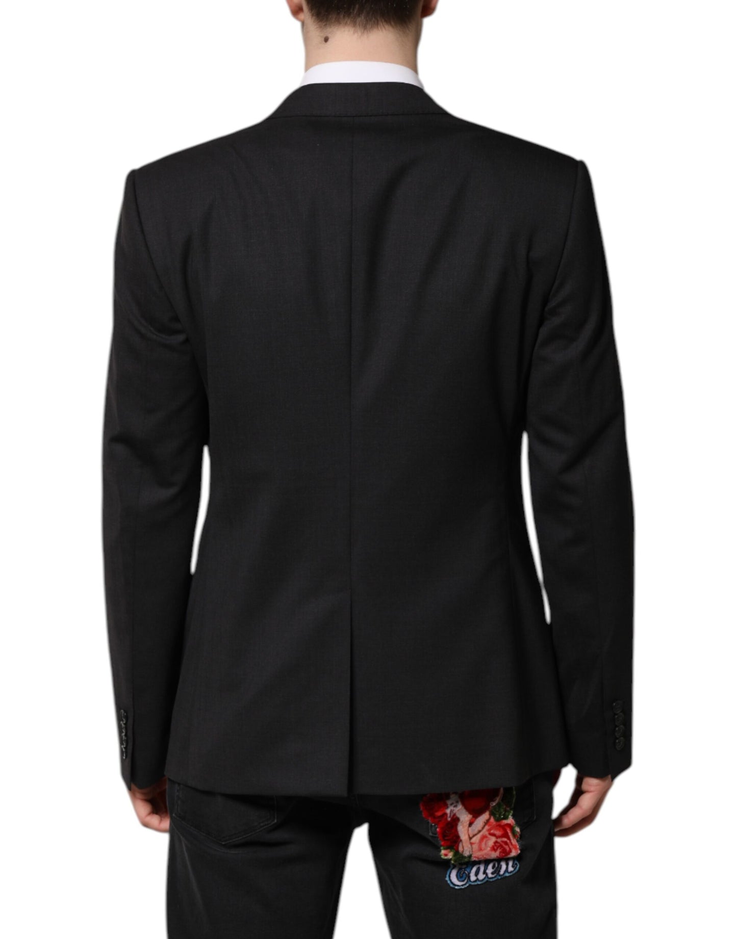 Dolce &amp; Gabbana Dunkelgraue MARTINI Einreihige Jacke