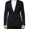Dolce & Gabbana Dark Blue TAORMINA Cotton Blazer Suit Jacket