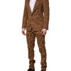 Dolce & Gabbana Brown Floral Jacquard SICILIA 2 Piece Suit