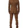 Dolce & Gabbana Brown Floral Jacquard SICILIA 2 Piece Suit