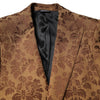 Dolce & Gabbana Brown Floral Jacquard SICILIA 2 Piece Suit